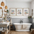 Wall Art Flowers Cottage Flower Shop Watercolour wall art displayed on a wall in a styled room — view 4