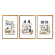 Wall Art Flowers Cottage Flower Shop Watercolour wall art in an oak frame