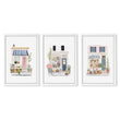 Wall Art Flowers Cottage Flower Shop Watercolour wall art in a white frame