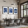 Wall Art for Dining Room Indigo Cyanotype Botanical wall art displayed on a wall in a styled room — view 4