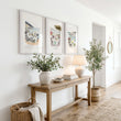 Wall Art for Hallway Entrance Mediterranean Coastal Dining Scene 