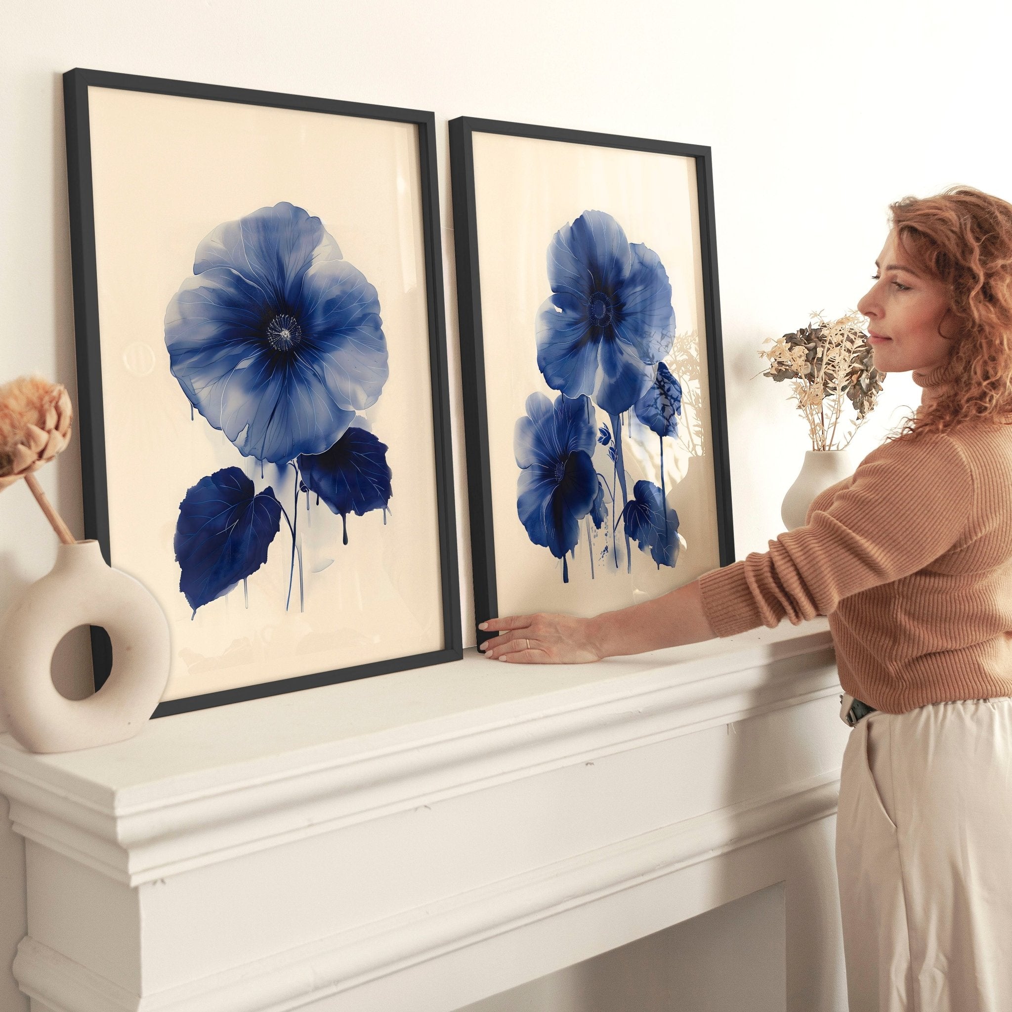 Wall Art For Hallways | Set of 2 Botanical Wall art Prints