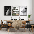 Wall Art For Living Room Canvas | Set of 3 African Wildlife Wall art Prints