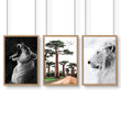 Wall Art For Living Room Canvas | Set of 3 African Wildlife Wall art Prints