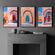 Wall Art For Living Room Framed | Set of 3 Moroccan Inspired Wall art Prints