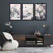 Wall Art For Living Room Large | Set of 3 Chinoiserie Wall art Prints