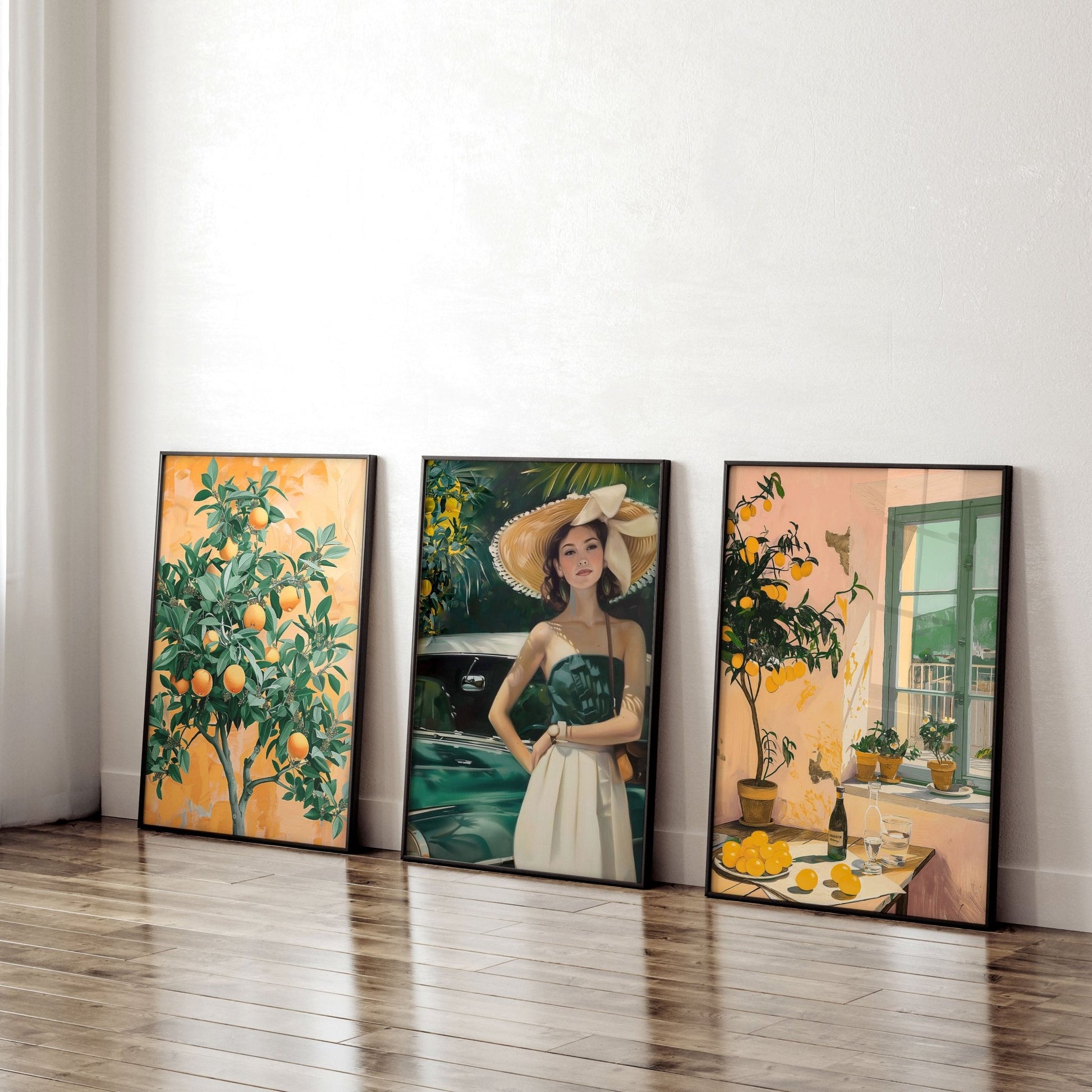 Wall Art For Living Room Modern | Set of 3 Italian Lifestyle Wall art Prints