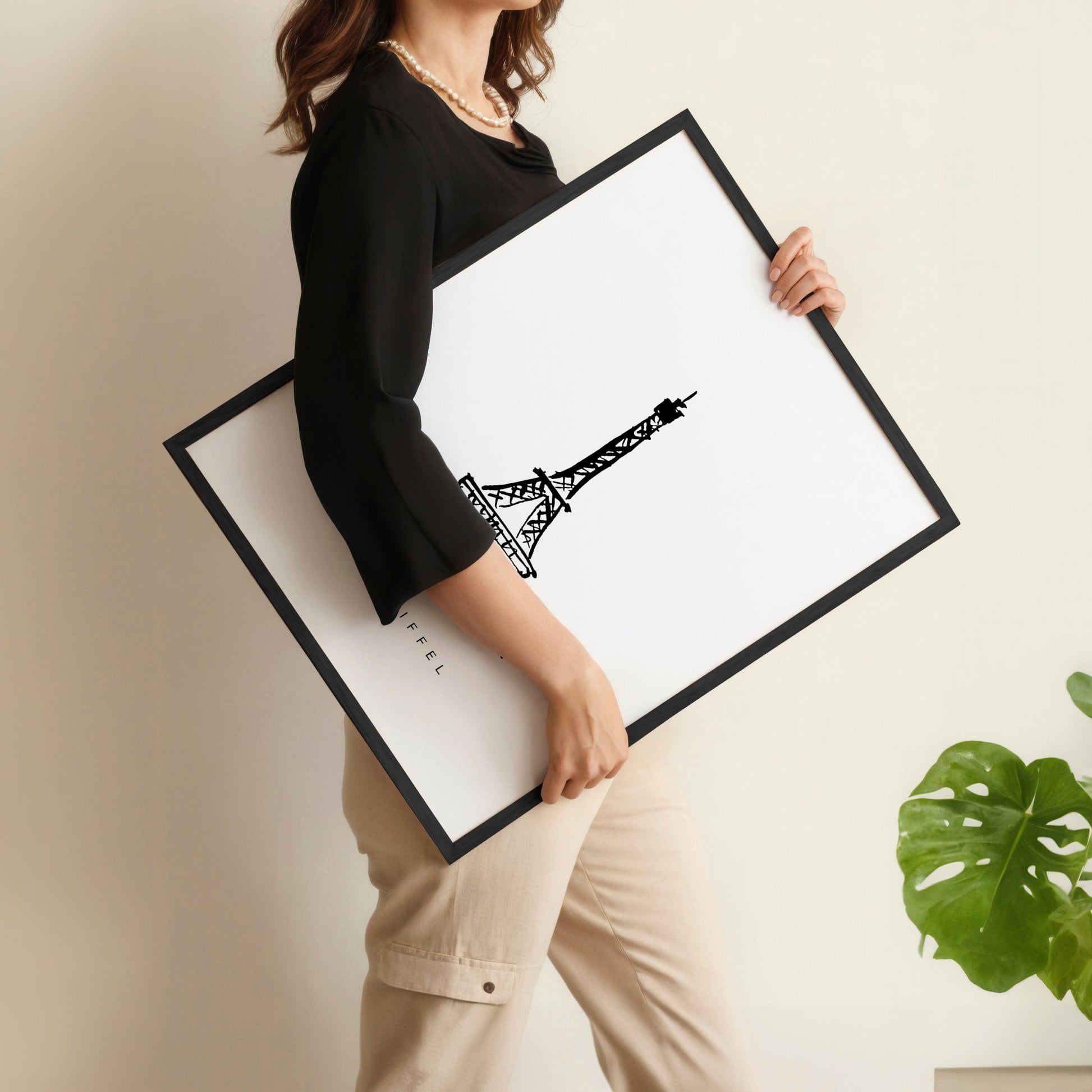 Wall Art Framed For Living Room | Set of 3 Paris Landmarks Wall art Prints