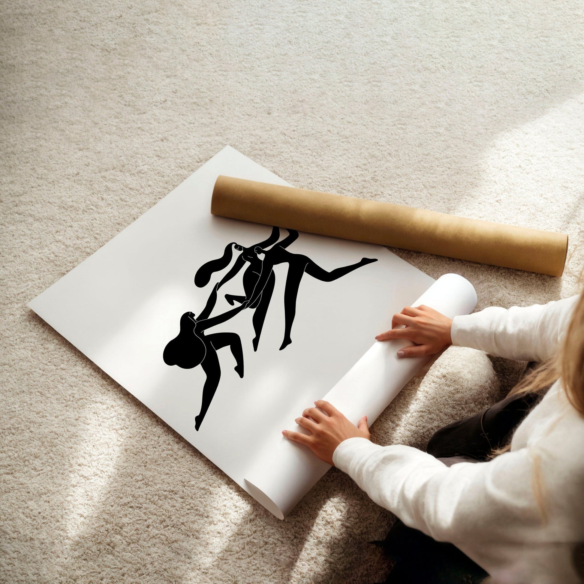 Wall Art Framed | Set of 2 Boho Women Wall art Prints