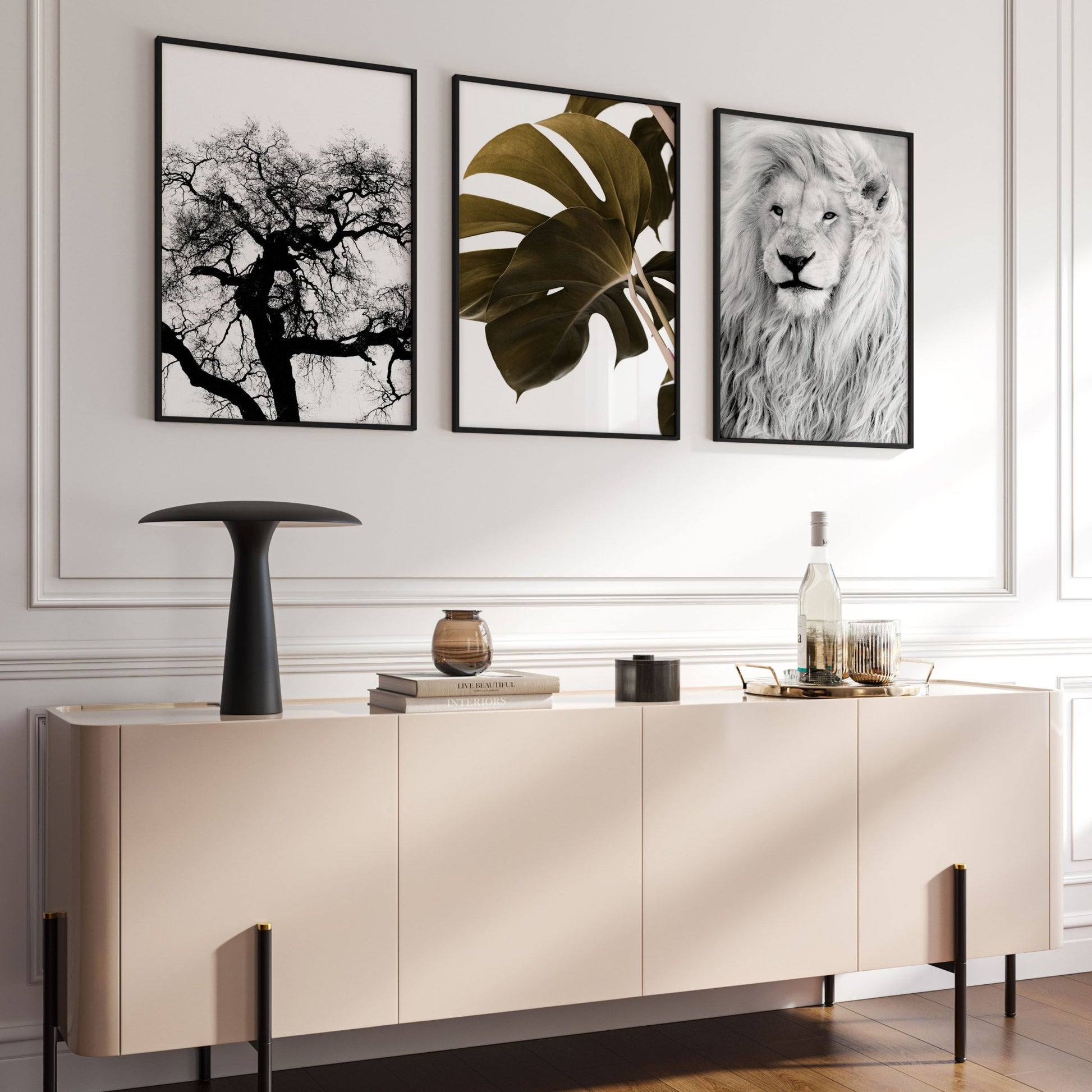 Wall Art Ideas For Living Room | Set of 3 African Wildlife Wall art Prints
