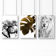 Wall Art Ideas For Living Room | Set of 3 African Wildlife Wall art Prints