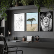Wall Art Large Prints | Set of 3 African Wildlife Wall art Prints