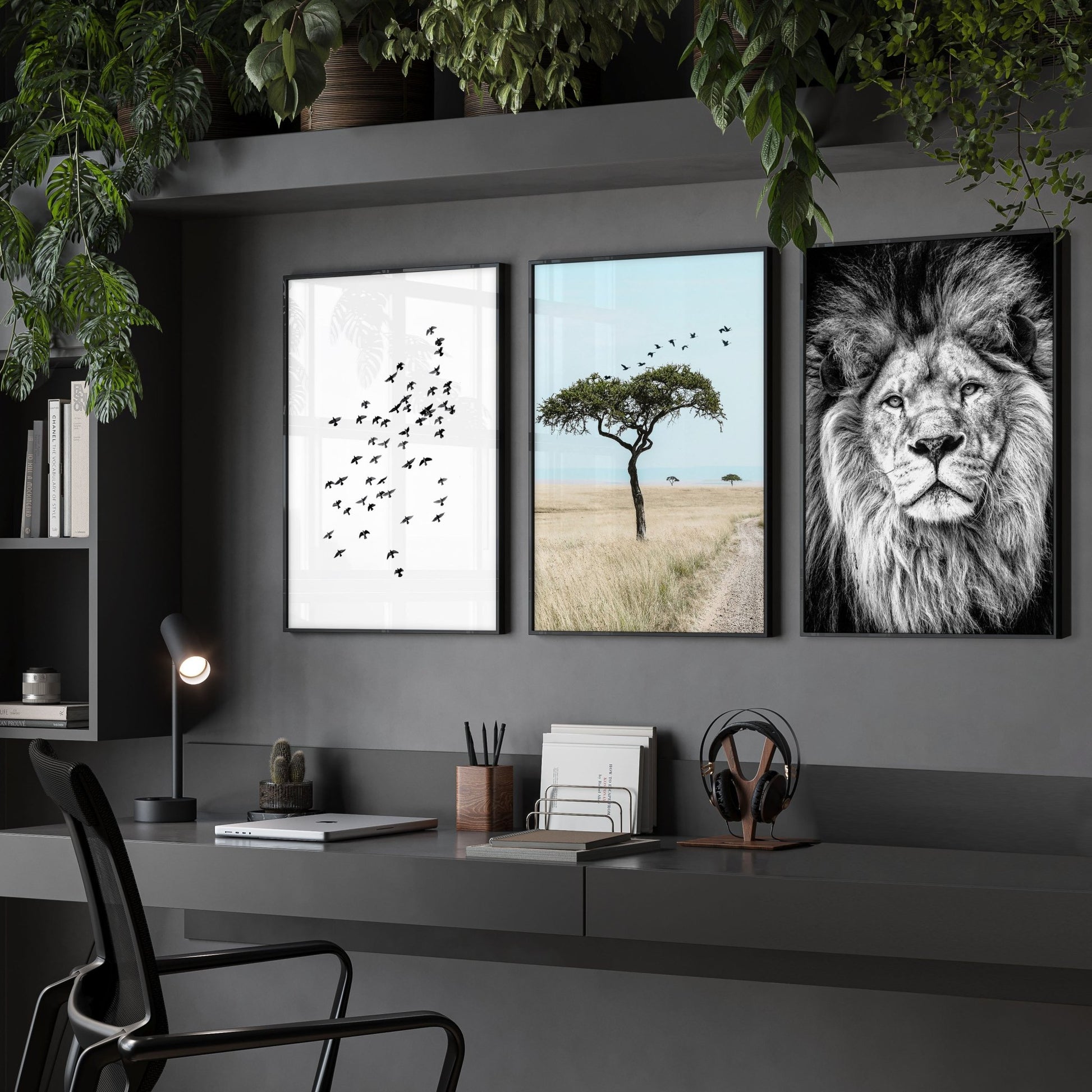 Wall Art Large Prints | Set of 3 African Wildlife Wall art Prints