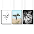 Wall Art Large Prints | Set of 3 African Wildlife Wall art Prints