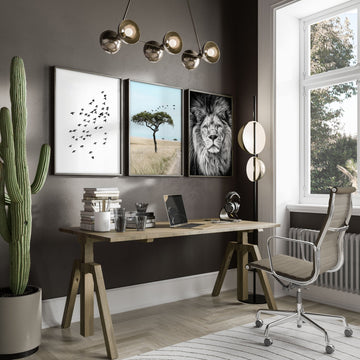 Wall Art Large Prints | Set of 3 African Wildlife Wall art Prints