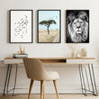 Wall Art Large Prints | Set of 3 African Wildlife Wall art Prints