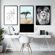 Wall Art Large Prints | Set of 3 African Wildlife Wall art Prints