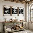 Wall Art Nature Charcoal Botanical Floral Prints | Set of 3