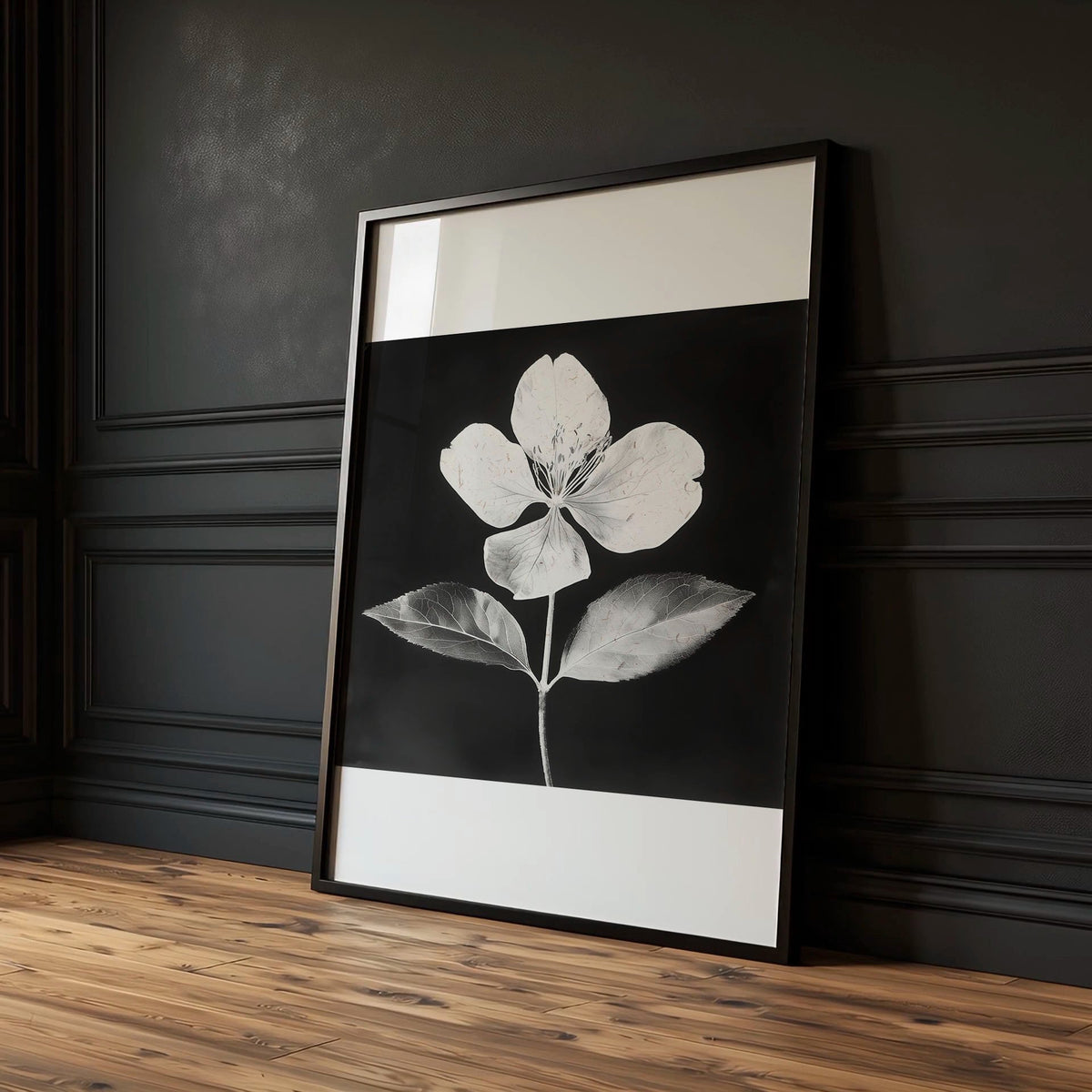 Wall Art Nature Charcoal Botanical Floral wall art — piece 2 of 3 in the set