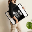 Wall Art Nature Charcoal Botanical Floral wall art displayed on a wall in a styled room