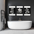 Wall Art Nature Charcoal Botanical Floral wall art displayed on a wall in a styled room — view 11