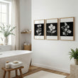 Wall Art Nature Charcoal Botanical Floral wall art displayed on a wall in a styled room — view 7