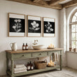 Wall Art Nature Charcoal Botanical Floral wall art displayed on a wall in a styled room — view 9