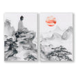 Wall Art Paint | Set of 2 Asian Inspired Wall art Prints