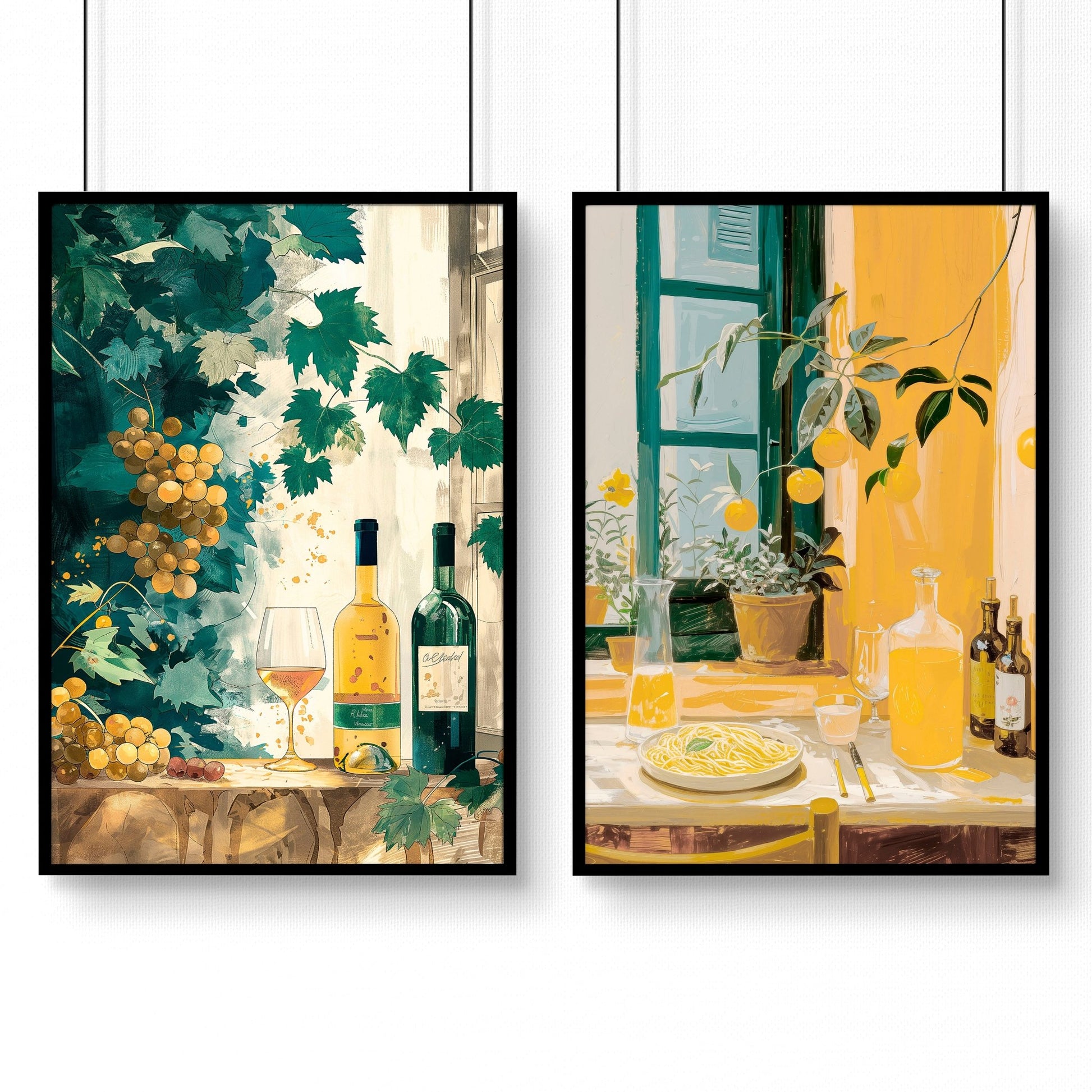 Wall Canvas | Set of 2 Italian Lifestyle Wall art Prints