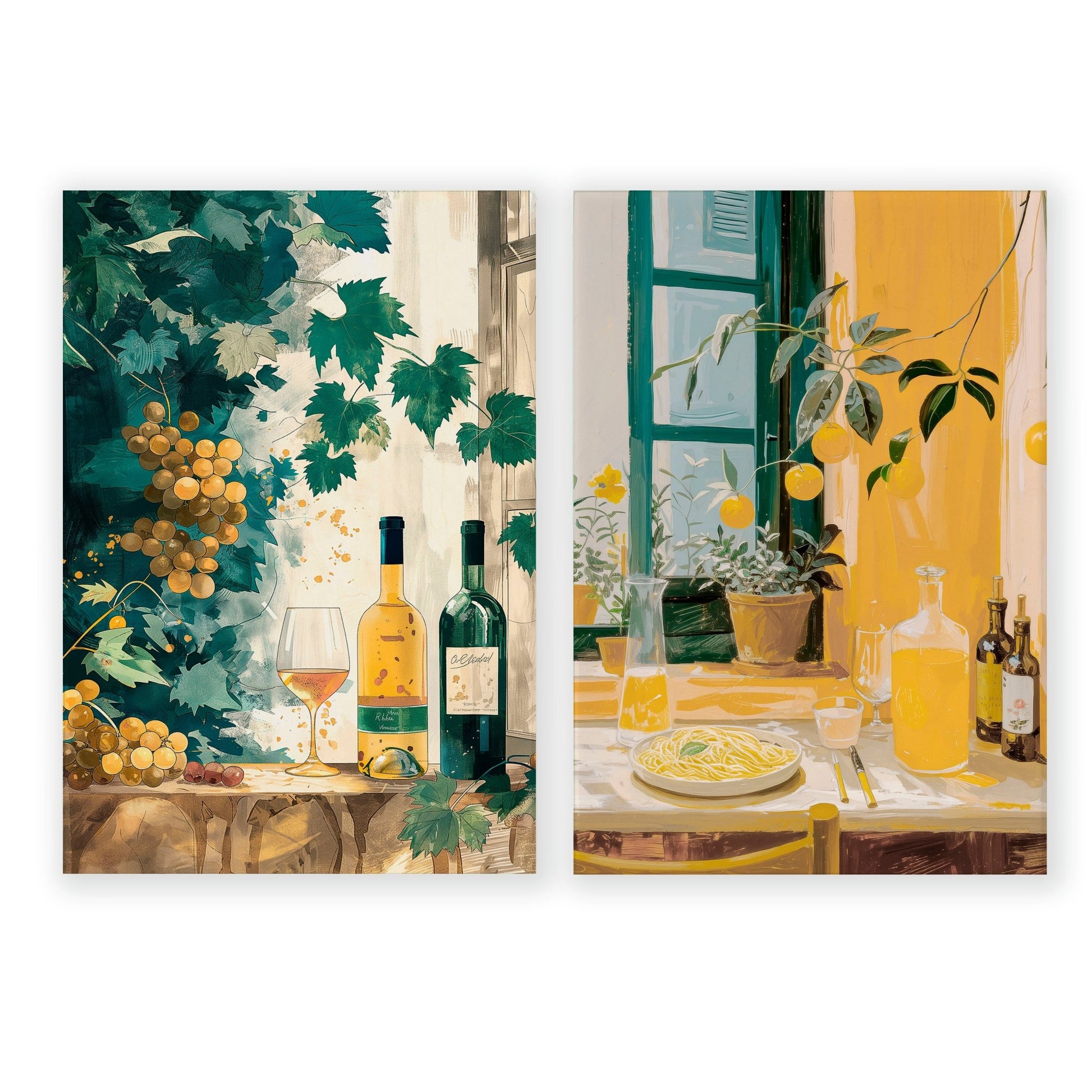 Wall Canvas | Set of 2 Italian Lifestyle Wall art Prints