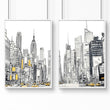 Wall Decor For Hallway | Set of 2 Urban Skyscrapers Wall art Prints