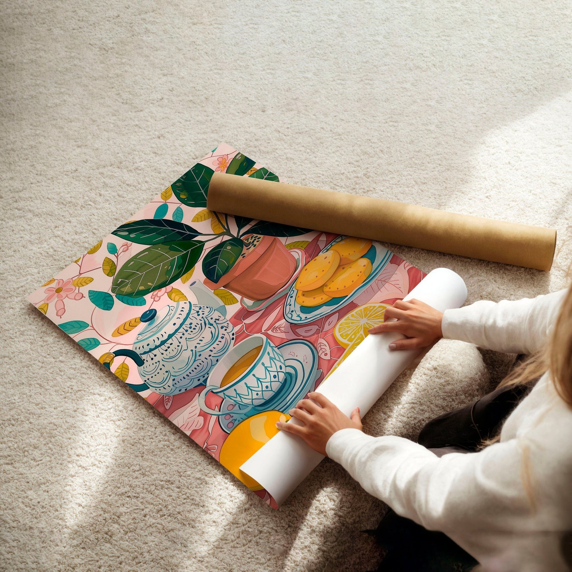 Wall Decor Ideas For Hallway | Set of 2 Italian Lifestyle Wall art Prints