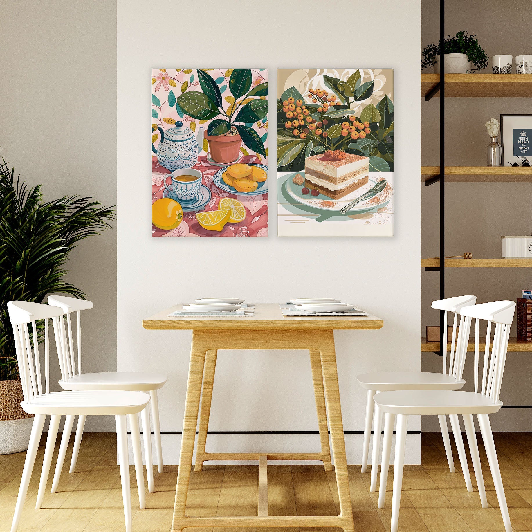 Wall Decor Ideas For Hallway | Set of 2 Italian Lifestyle Wall art Prints