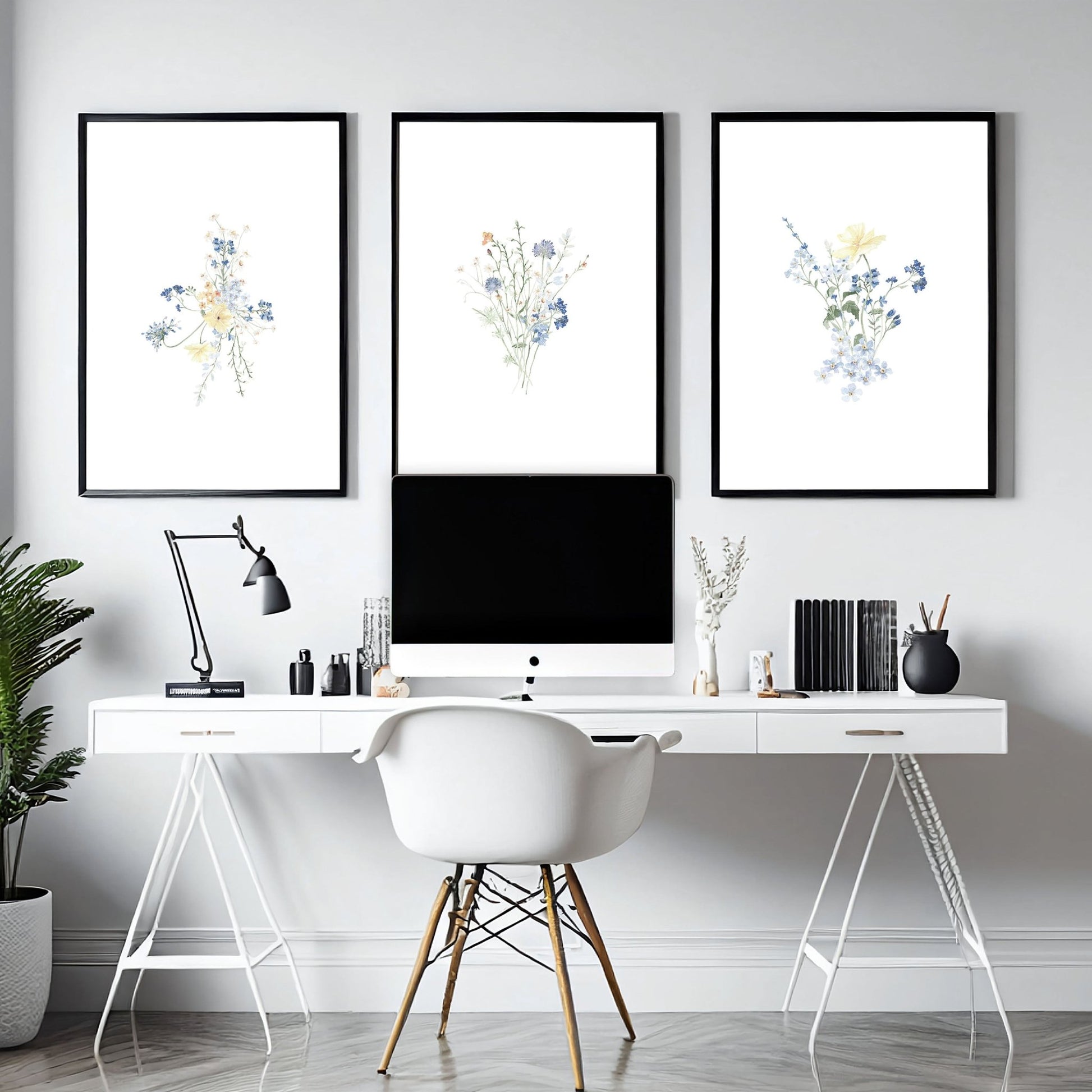 Wall Decorating Ideas For Office | Set of 3 wall art prints