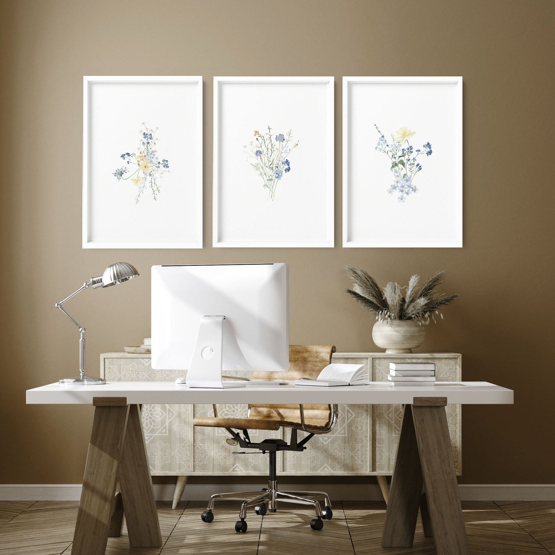 Wall Decorating Ideas For Office | Set of 3 wall art prints