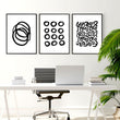 Wall Decoration For Home Office | Set of 3 wall art prints