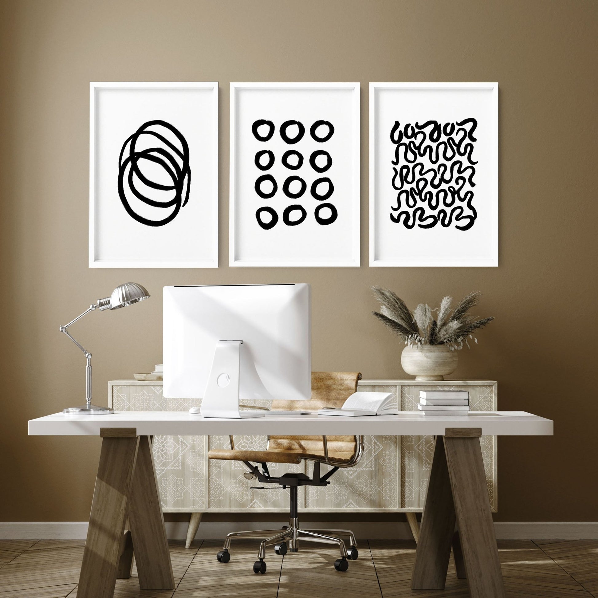 Wall Decoration For Home Office | Set of 3 wall art prints