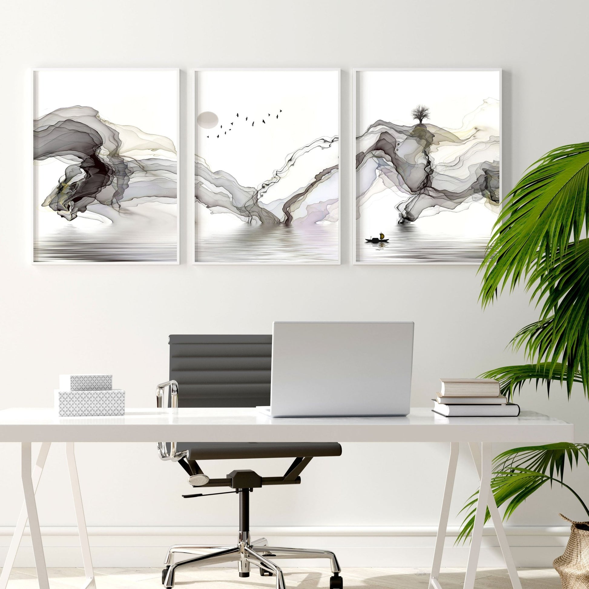 Wall Decoration Ideas For Office | Set of 3 wall art prints