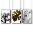 Wall Hanging Art | Set of 3 African Wildlife Wall art Prints