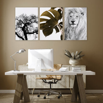 Wall Hanging Art | Set of 3 African Wildlife Wall art Prints