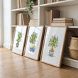 Wall Hanging Living Room Lemon Tree Watercolour Art wall art displayed on a wall in a styled room