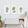 Wall Hanging Living Room Lemon Tree Watercolour Art wall art displayed on a wall in a styled room — view 11