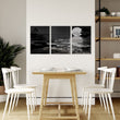 Wall Painting Landscape Japandi Moonrise Over Still Water displayed on a wall in a styled room — view 7