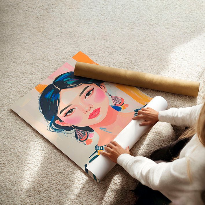 Wall Paintings For Bedroom | Set of 3 Boho Women Wall art Prints