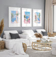 Wall Paintings In Living Room | Set of 3 Beach Decor Wall art Prints