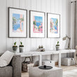 Wall Paintings In Living Room | Set of 3 Beach Decor Wall art Prints