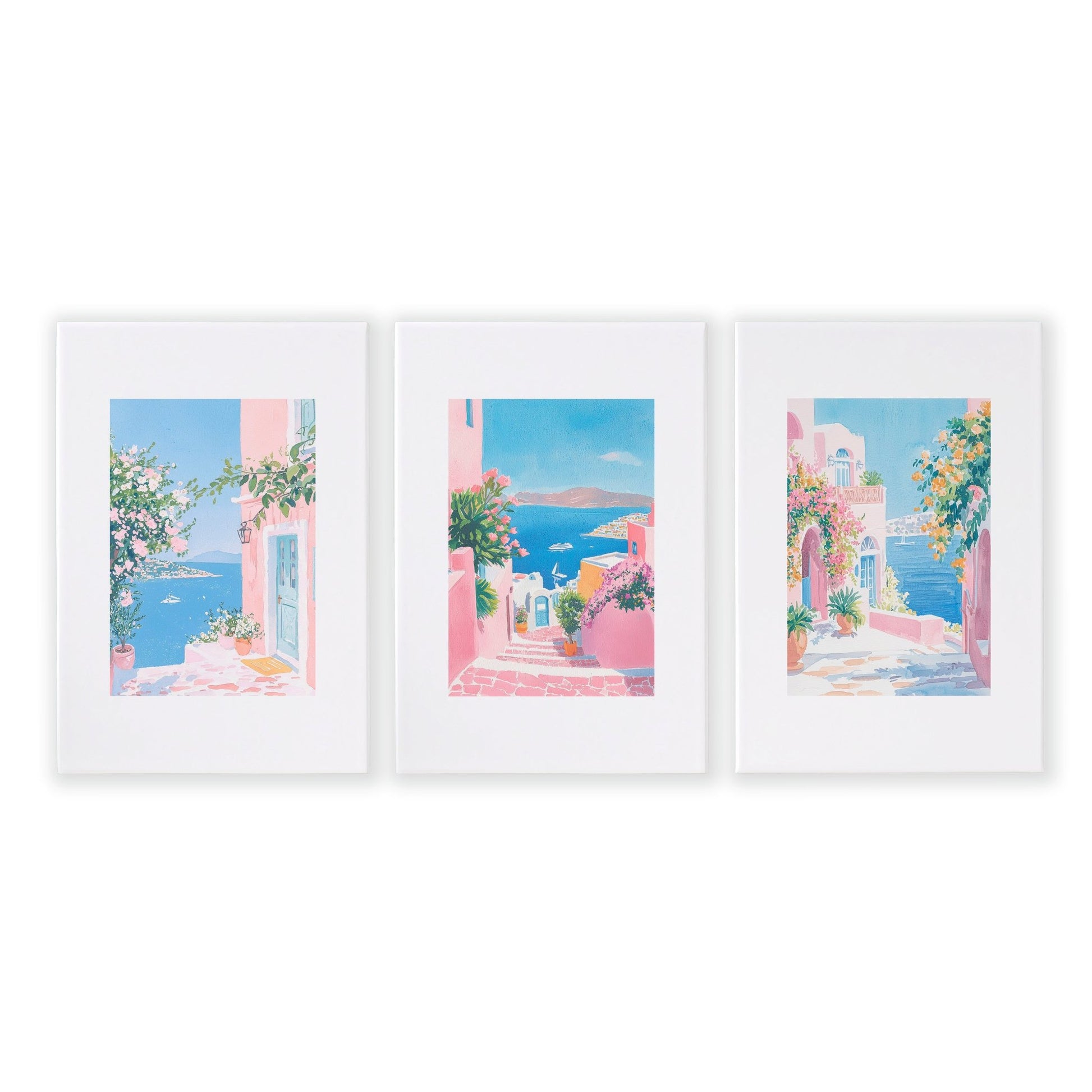 Wall Paintings In Living Room | Set of 3 Beach Decor Wall art Prints