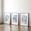 Wall Paintings In Living Room | Set of 3 Beach Decor Wall art Prints