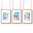 Wall Paintings In Living Room | Set of 3 Beach Decor Wall art Prints