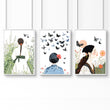 Wall Picture Gallery | Set of 3 Boho Women Wall art Prints